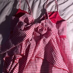 Red Checkered Top
